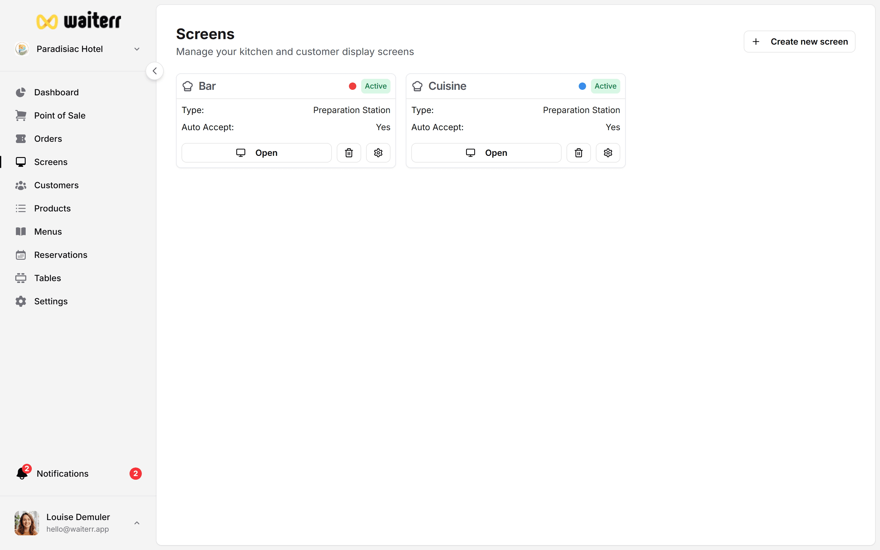 Waiterr Manager — kds assign