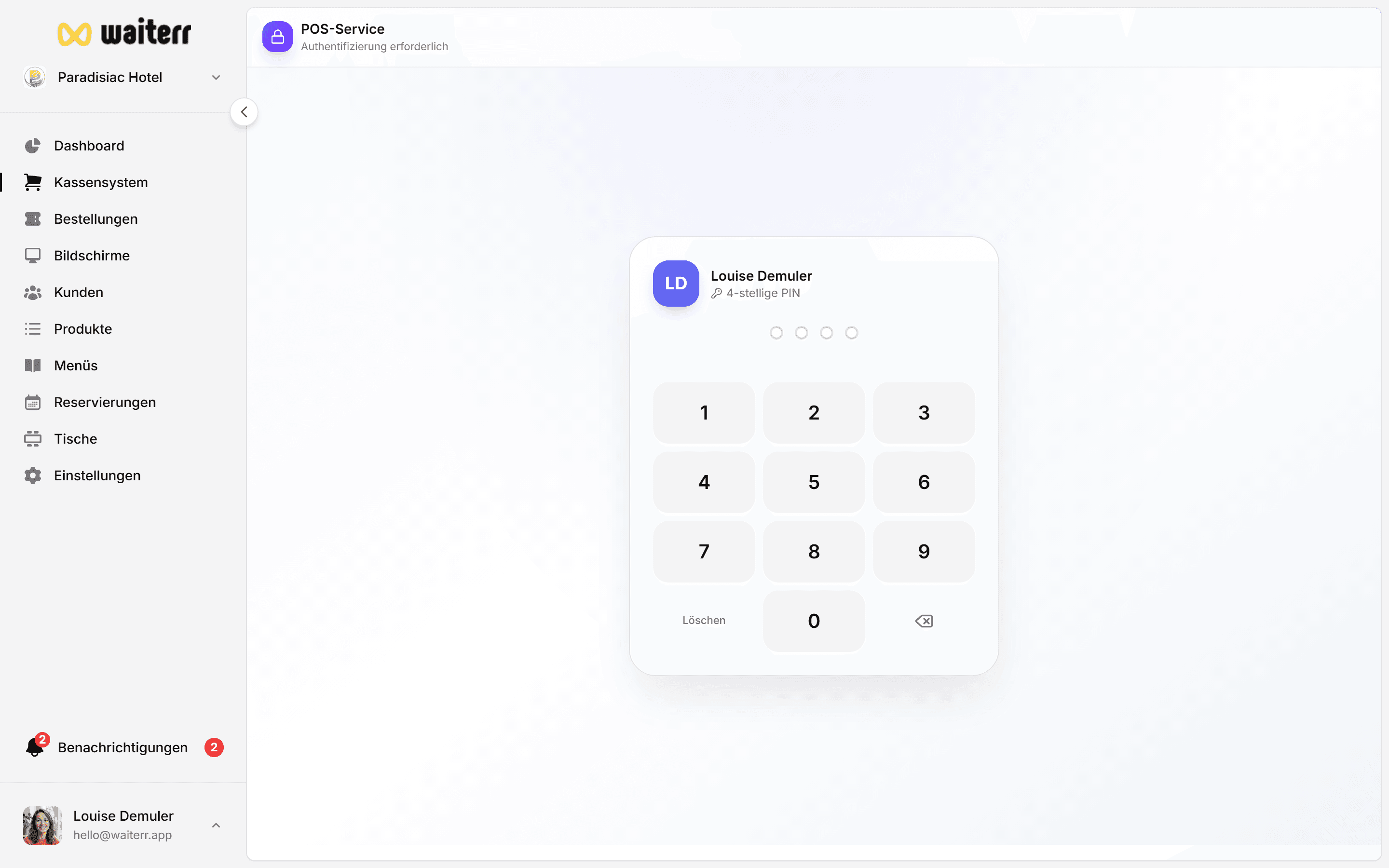 Waiterr Manager — pos select table