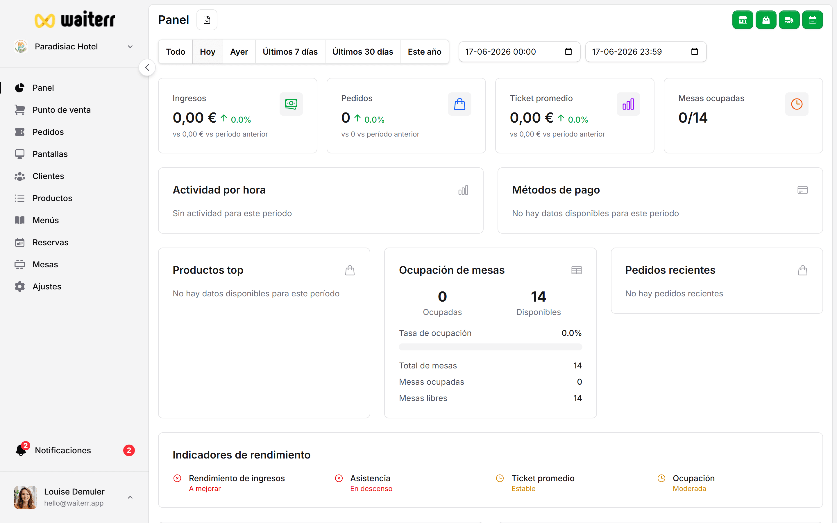 Waiterr Manager — auth google button
