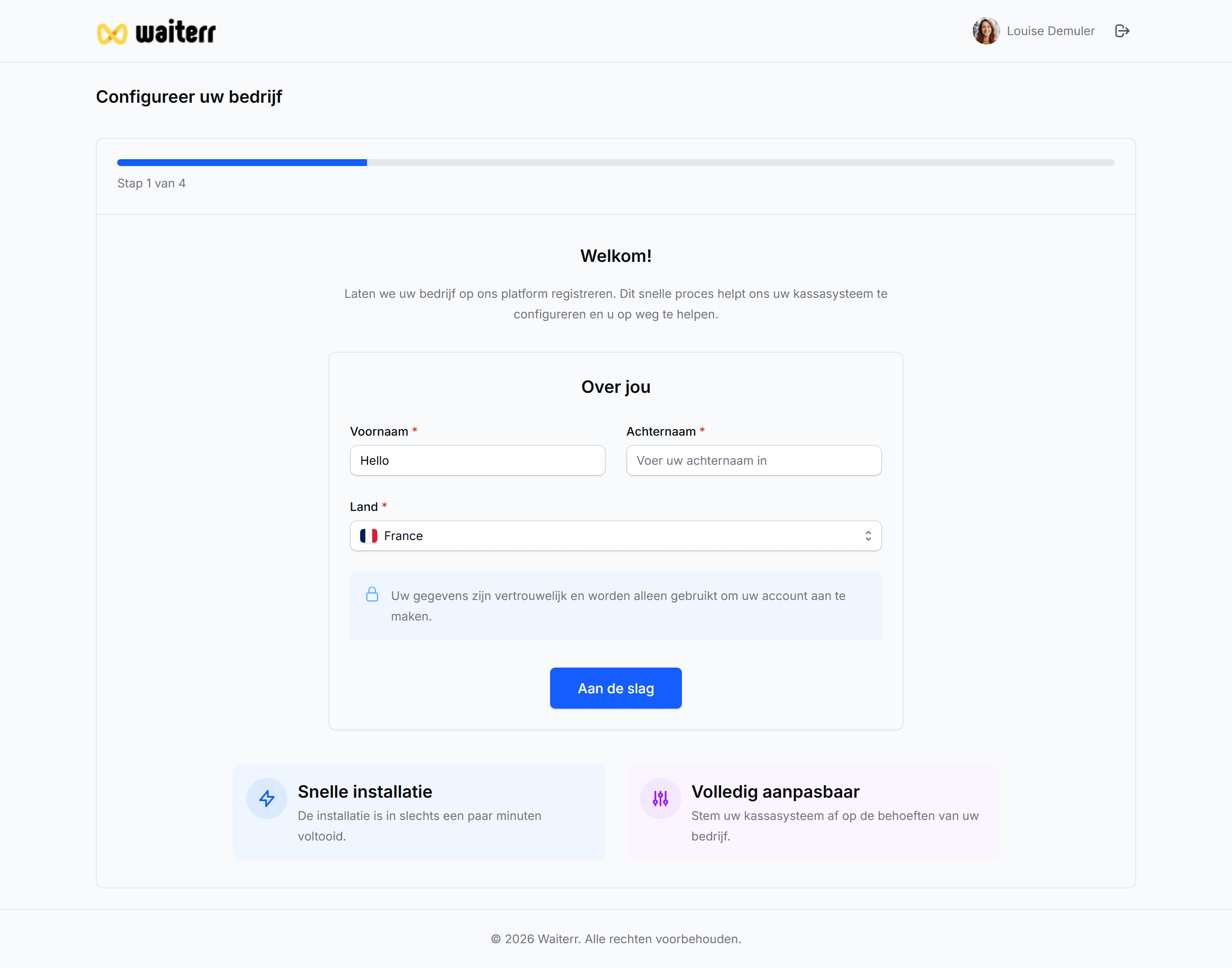 Waiterr Manager — multi store create