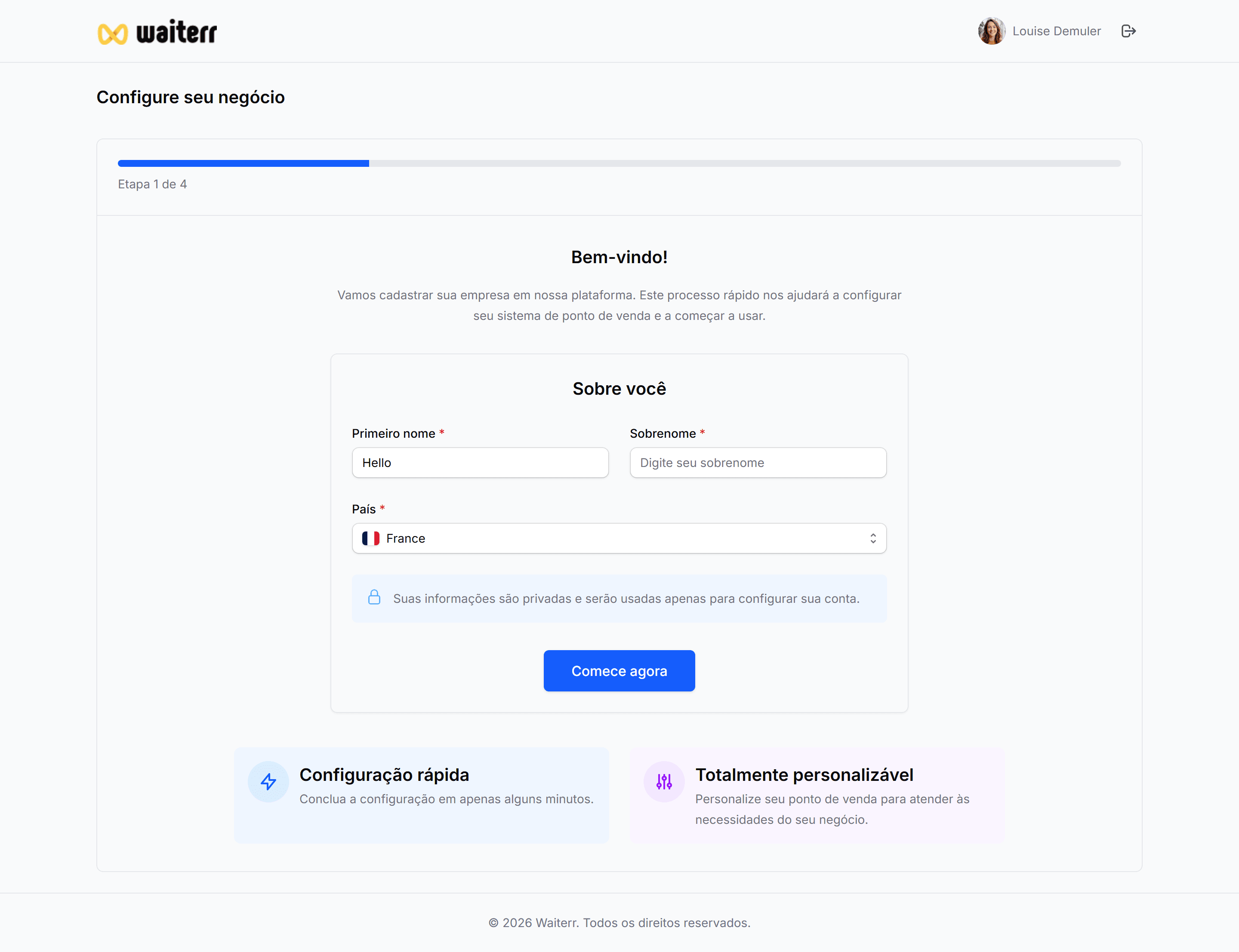 Waiterr Manager — multi store create